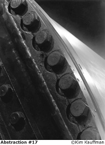B&W abstract fine art photo of turbine titled Abstraction #17