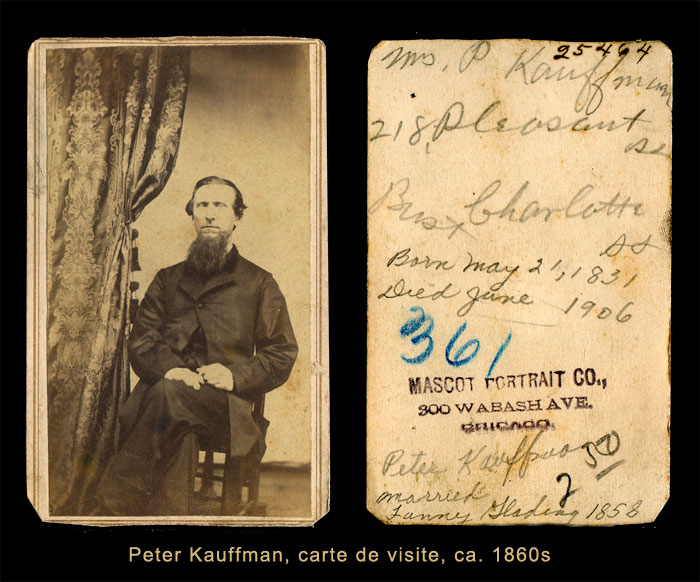 Peter Kauffman CDV circa 1864